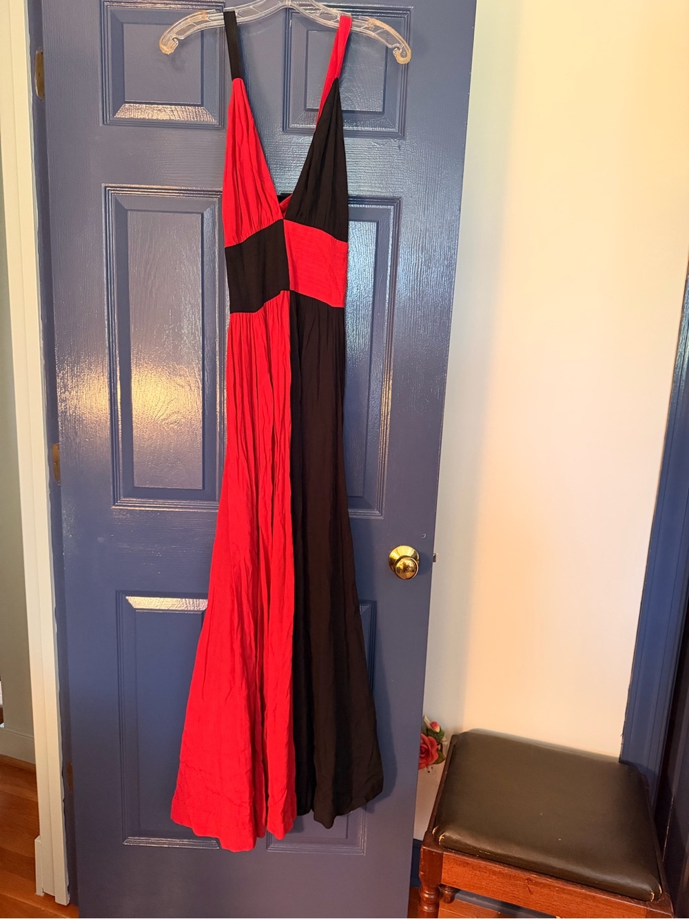 Trashy Diva color block Red & Black Spaghetti Strap Maxi Dress 12